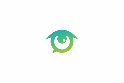 Chat Eye Logo brand brand identity branding chat communication gradient logo logo minimalist modern logo social media technology technology logo
