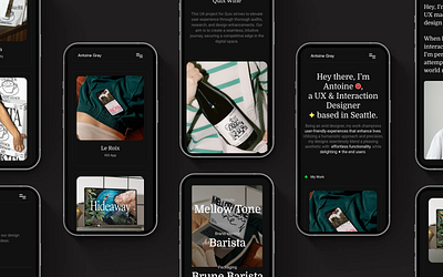 Portfolio for UX/UI Designers branding branding identity clean dark design modern portfolio product design ui ux ux case studies website portfolio