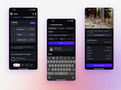 Loyalty Rewards For Fintech App app design daily ui dark mode design inspiration fintech app loyalty rewards ui ui design ui designer uiux user experience user interface ux design ux designer