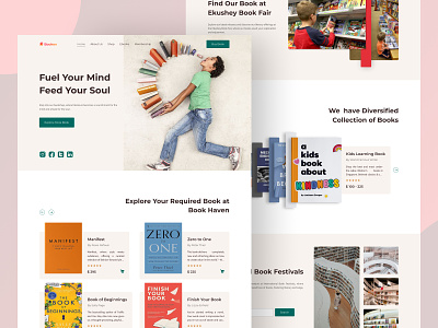 Booken || Pioneering Book Shop Landing Page Design book book category book fair book festival book shop branding e commerce e learning find book landing page market place online store product shopping app trending design ui design ux design web website