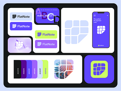 FlatNote.AI [logo concept] ai app brand identity branding design f flatnote geometric graphic design icon illustration ios letters logo