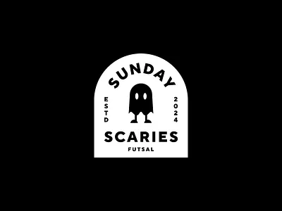 Sunday Scaries badge brand branding design futsal ghost logo mark scaries sunday