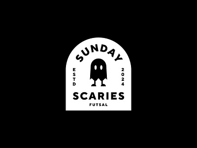 Sunday Scaries badge brand branding design futsal ghost logo mark scaries sunday