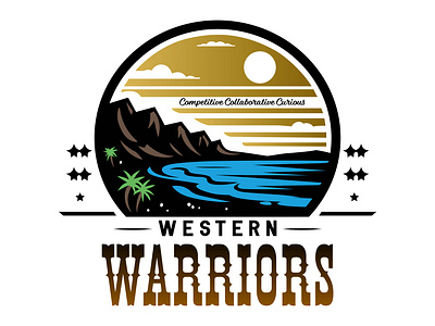 Western Warriors Logo business logo creative logo flat logo logo logo design natural logo padel logo sports design vintage logo