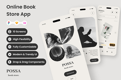 Possa - Online Book Store Mobile App app application book bookshelf bookstore education expertise library listen literature mobile read sketch store university