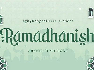 Ramadanish - Arabic Style Font advertising arab arabic banner brand branding calligraphy display eid font islam islamic kareem mubarak muslim poster ramadan style typeface typography