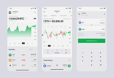 crypto wallet crypto cryptocurrency design system light mode mobile app product design ui ux wallet