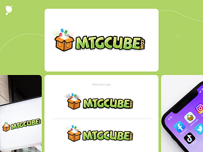 MTG Cube : Branding & Identity branding card cube desaign graphic green icon logo m mockup orange project trading ui vector