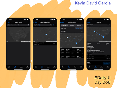 #DailyUI Day 68: Flight Search airline airplane app dailyui flight