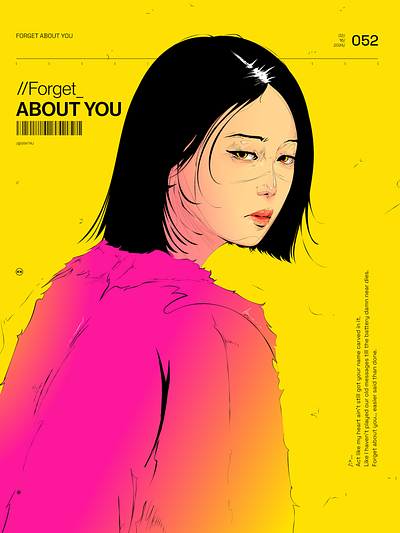 Forget About You girl illustration