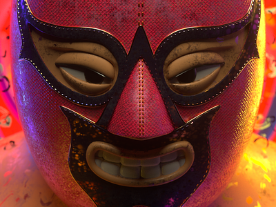 Luchador 3d 3dart 3dcharacter 3dillustration c4d character design fight illustration lucha luchador mascara mexico render