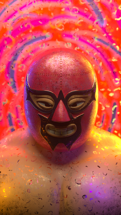 Lucha Mexico 3d 3dart 3dcharacter 3dillustration c4d character design illustration lucha luchador mascara mexico render
