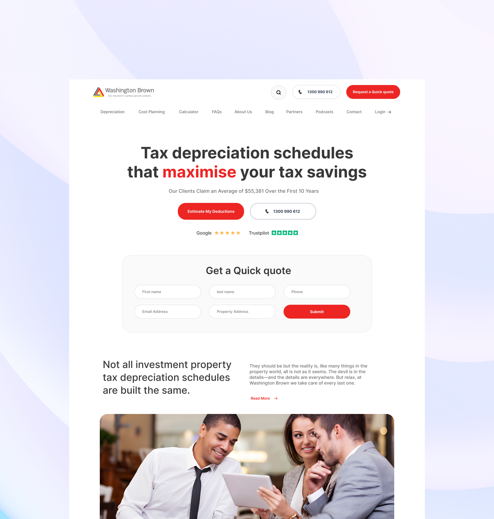 Landing Page - Precision Tax Depreciation Schedules figma landing page tax tax deprecation ui design ui ux design webdesign