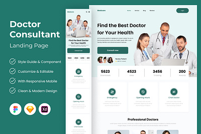 MedCare - Doctor Consultant Landing Page V1 healthcare