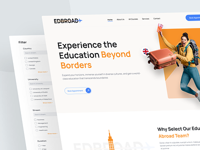 Edbroad Education adobe branding design illustration illustrator logo ui ui design uidesign website