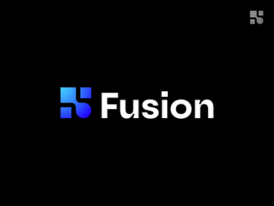Fusion_ Logo design, Tech, Letter F, Minimalist, Logo mark branding cool creative design f fusion i icon letterf logo minimal n o s simple technology u
