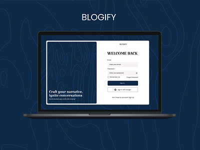 "Blogify" - a Blog website branding design figma ui uidesign uiux website