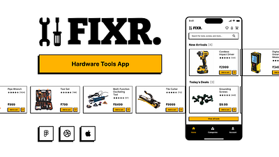 Hardware Tools Shopping App - UI Designs figma ios app mobileapp ui uidesign uiux ux uxdesign uxui