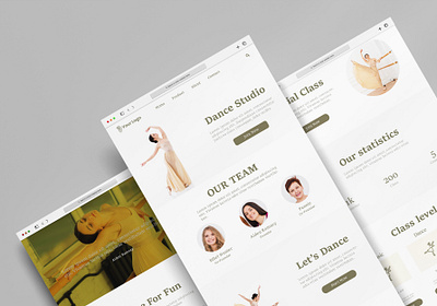 Dance-Studio-Web-Landing-Pages app design landing page landing page design ui ui design ui kit ui ux design ux ux kit web app web development web kit web ui web ui ux website website design website kit website landing page design