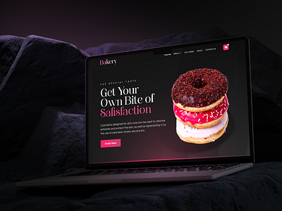 Bakery Shop - Modern eCommerce Website bakery shop dark interface donut design e commerce ecommerce flat homepage inspiration interaction interface landing page landingpage minimal modern website online store product design retail shopify startup store ui