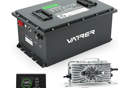 Golf cart battery 3d