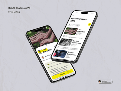 Daily UI #70 Event Listing app dailyui design figma ui ux