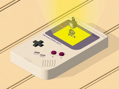 Gameboy Classic Concept Art 3d art conceptart digitalart gameboy gameboy classic supermario supermarioland vectorart