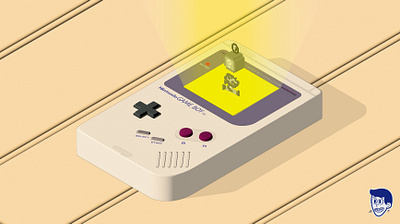 Gameboy Classic Concept Art 3d art conceptart digitalart gameboy gameboy classic supermario supermarioland vectorart