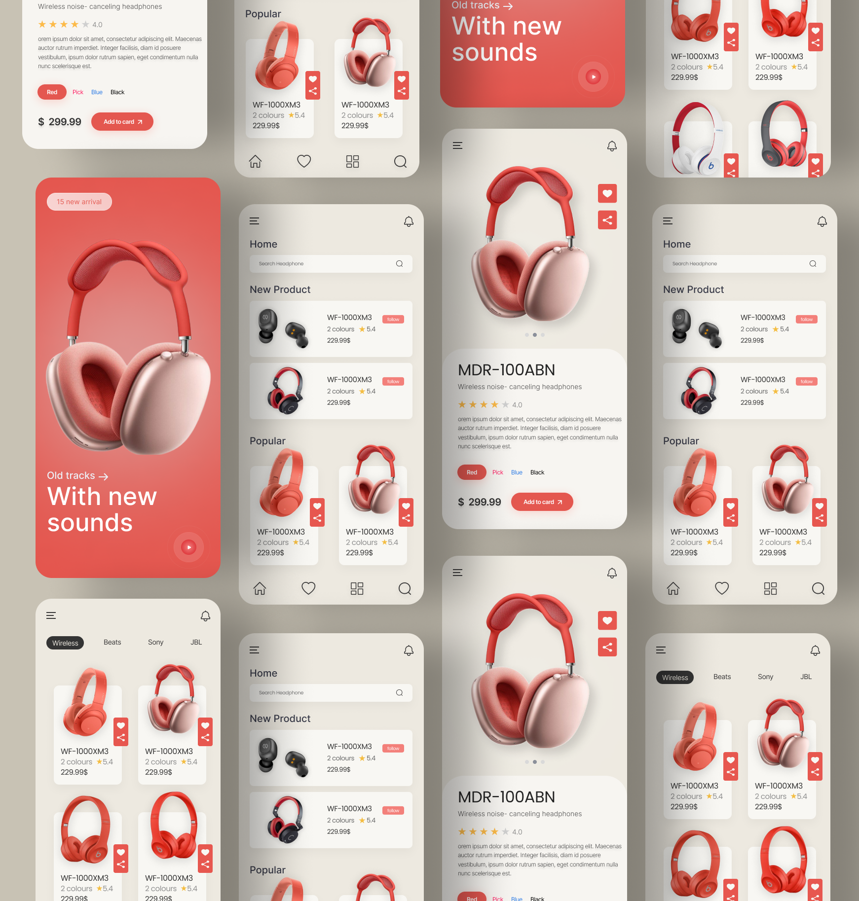 Headphone Mobile Application UI Design app app design application application design graphic design headphone mobile app design ui design ui ux ux design
