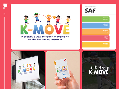 K-Move : Branding & Identity basketball branding cricket cute dance dribbble graphic design illustration kid logo move sing