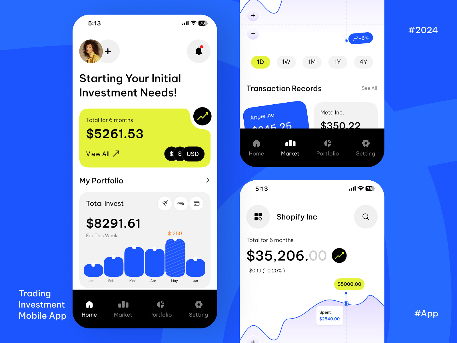 Trading – Investment Mobile App by Sahil Dobariya on Dribbble