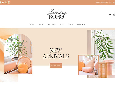 Easy Shopify Theme Blushing Boho boho shopify theme easy shopify theme neutral shopify theme premium shopify theme shopify shopify customization shopify design shopify template shopify theme shopify theme store shopify theme template