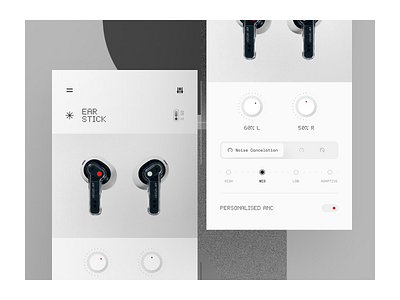 Nothing Ear App UI - [Light] advance app design ear earbud erabuds minimal mobile nothing panel product setting tech ui ux