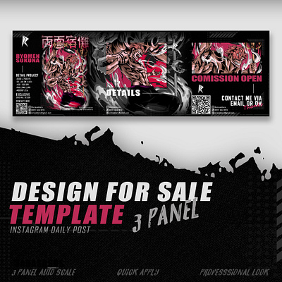 TEMPLATE PROJECT 3 PANEL artwork graphic design instagram potoshop remplate
