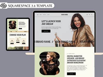 Squarespace website template 7.1 coaching website design squareapce website ui website design website development website template wix template