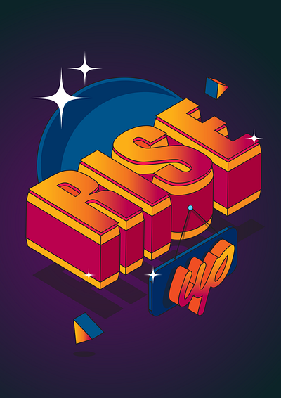 Rise up - Type Poster adobe illustrator illustration typography vector