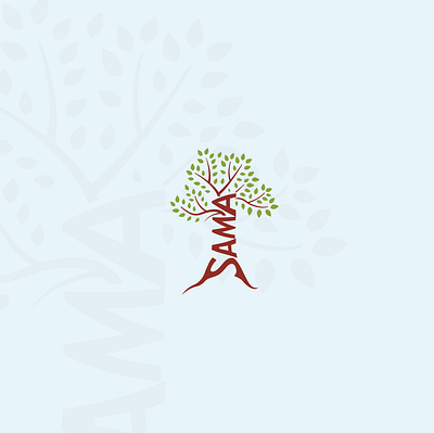 Sama Blissful Juices branding flat juice logo logo logodesign minimal minimalist tree logo