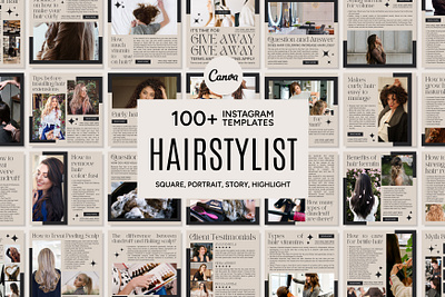 Hairstylist Cream Template 3d animation branding canva templates cosmetology design design templates graphic design hairstylist illustration instagram templates logo makeup massage motion graphics nail art social media templates ui ux vector