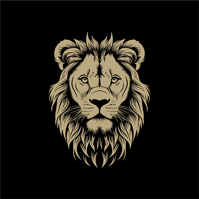 lion head illustration branding design graphic design illustration logo typography vector