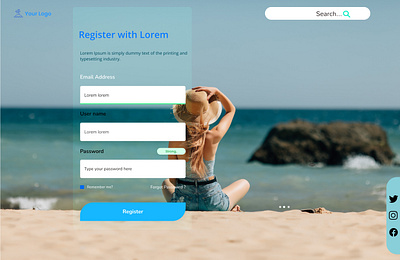 Log in & Sign up pages branding figma graphic design log inpage travel ui