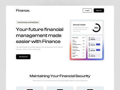 Financial Management Landing Page. dashboard dashboard design design finance financial website landing page landing page design product design ui design ui ux design web design website website dashboard website design