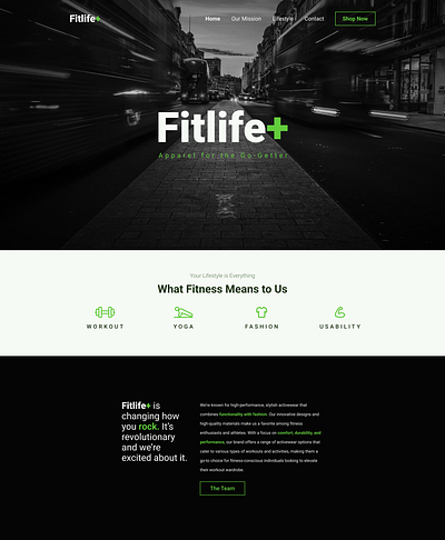 Fitlife+ apparel clothing fit fitlife icons life store ui uiux ux website workout