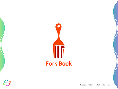 Fork Book Logo academy book brand design brand designer cutlery education food fork library logo design logo designer logo for sale logo idea logo inspiration logomark logotype noodle school utensil zzoe iggi