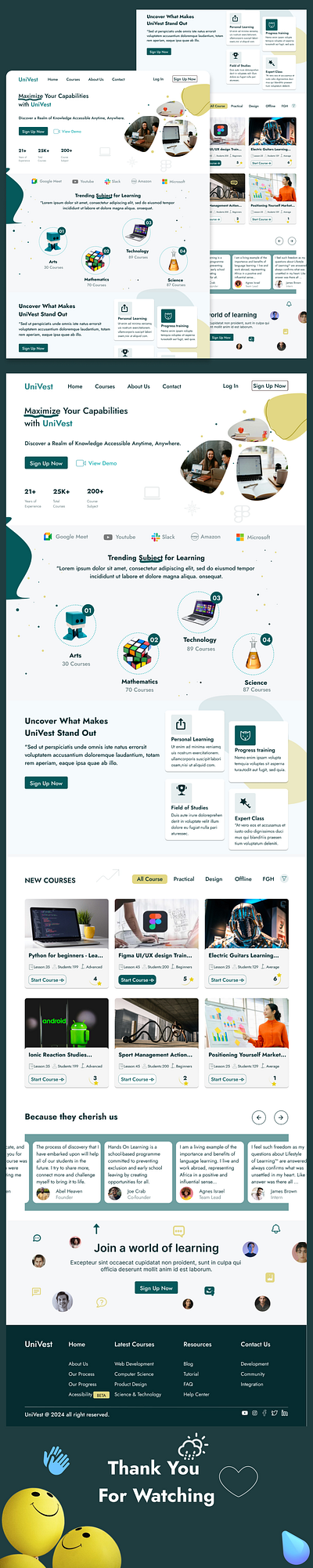 E-Learning Platform branding figma illustration landing page product design uiux uiux design user experience web design