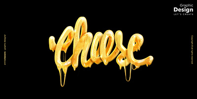 Cheese adobe caligraphy cheese graphic design photoshop typography yellow