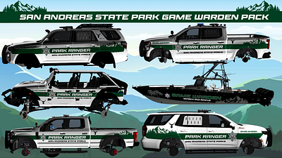 San andreas Park Ranger Pack design fivem gaming graphic design gta gtaroleplay park ranger