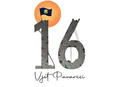 16 art day digital digitalart honor illustration indipendent logo number stone