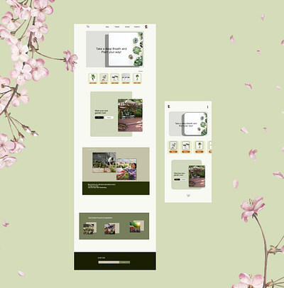 Plant Shop app branding design figma illustration landing page logo plants ui ux