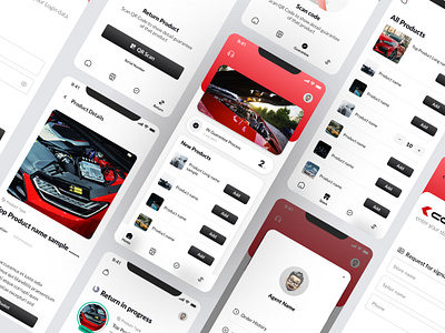 Cellium guarantee application application basket battry black car celliumguarantee design e commerce guarantee mobile mobile design product red return shoping ui ux