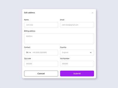 Edit Address UI design component edit edit address editaddress figma component ui ui design